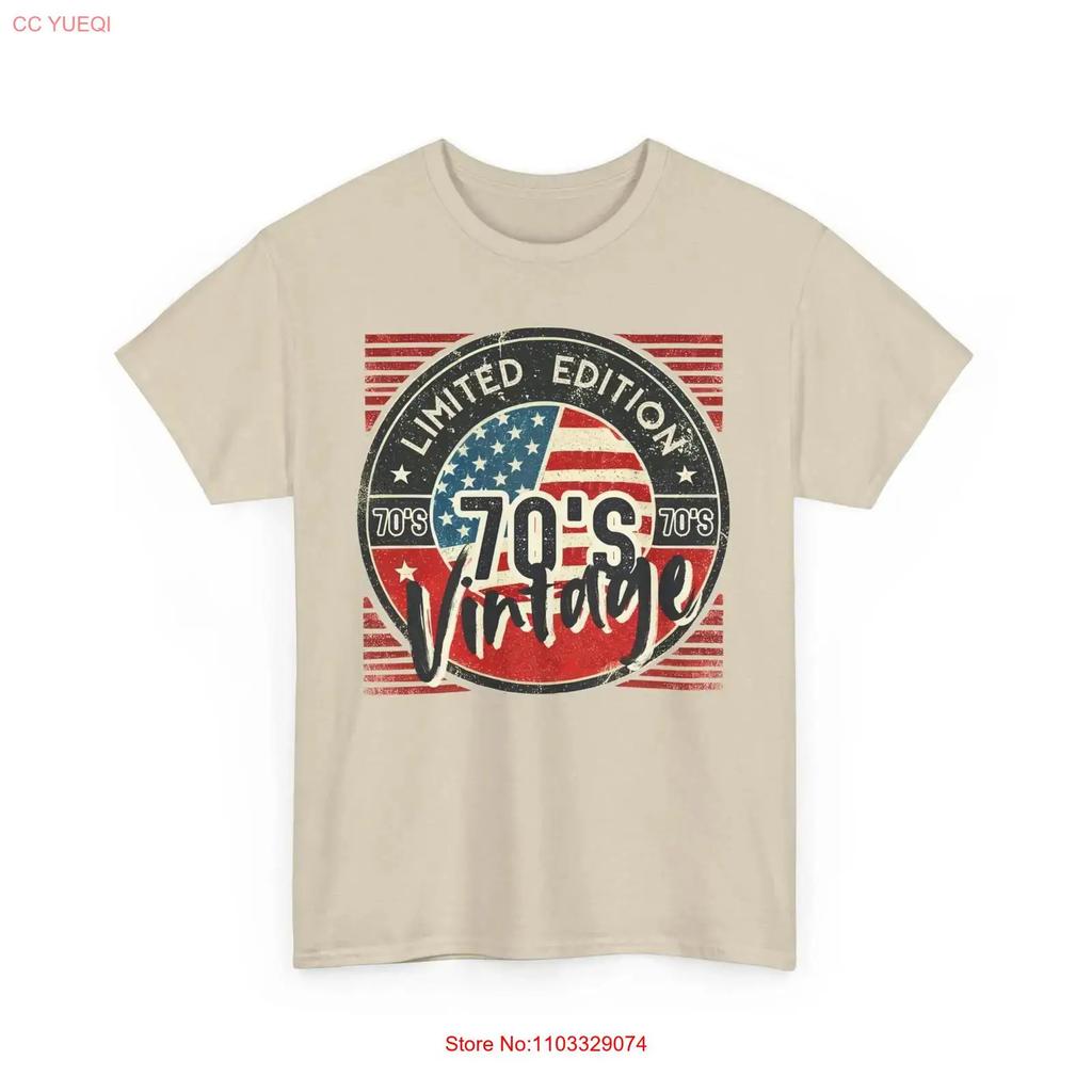 70s Vintage Limited Edition Retro American Flag T Shirt Vintage Washed Stretched Top For Everyday Wear Streetwear Unisex Soft