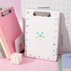 A4 File Folder Organizer Box - Durable PP Material, Large Capacity for Student Exams, Writing Pads, Test Papers,stickers