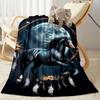 Horse Blanket Comfortable Perfect for Livingroom Seaside Sofa All-Season Use Modern Ideal Gift For Birthday Valentine'S Day