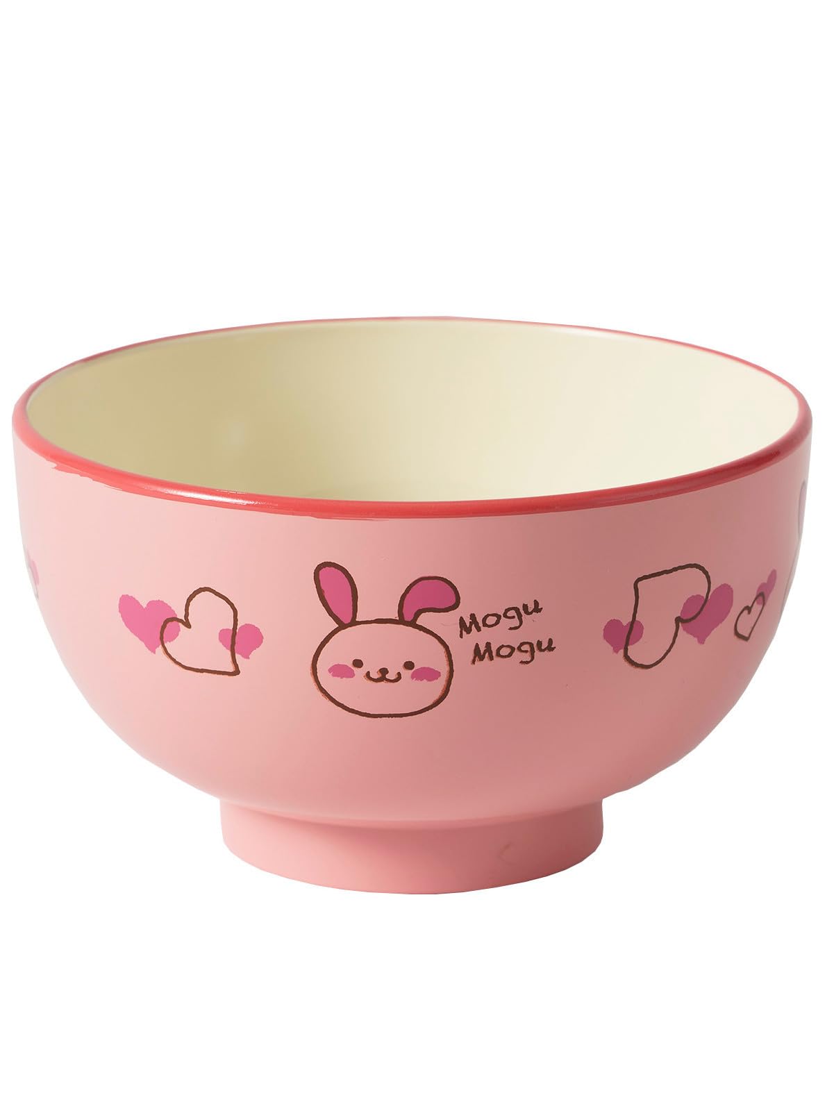 

Asahi Koyo Children s Soup Bowl, Rabbit Design, Pink, Microwave and Dishwasher Safe, Made in Japan, Set for Kids, Mogu Mogu Series, KD-202, 1 Bowl