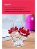 Crystal Flower Basket Ornament for Living Room, Wine Cabinet, Wedding, Teacher's Gift, Mother's Day, Dressing Table, or Car Decoration