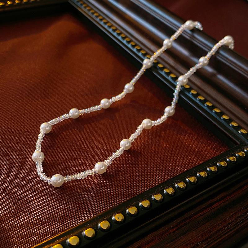 Irregular Long Pearl Necklace French Light Luxury Temperament Sweater Chain Niche Simple High-end Item Decoration