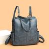 Multifunctional Backpack Women's Bag PU Shoulder Bag Solid Color Handbag