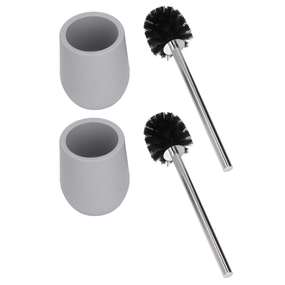 Stainless Steel PP Toilet Brush Set Lockable Thread Toilet Brush and Holder Toilet Cleaning