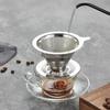 800 Mesh Filter Stainless Steel Coffee Dripper Steel Filter Paper Free Reusable Coffee Filter Reusable Design with Handle