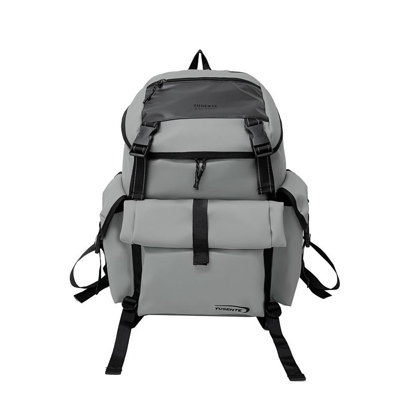 

Мужской уличный водонепроницаемый легкий рюкзак большой вместимости, женский дорожный рюкзак для компьютера, мужской студенческий школьный рюкзак серый