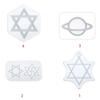 Shiny Glossy Six-pointed Star/Little Planet Keychain Silicone Epoxy Resin Mold DIY Pendant Jewelry for Halloween Gift