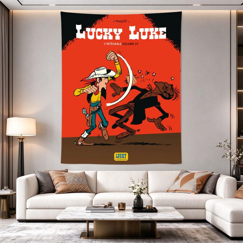 Lucky Luke Punching Outlaw Red Comic Cover Volume 22