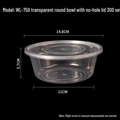 Round Disposable Takeaway Food Containers with Lids