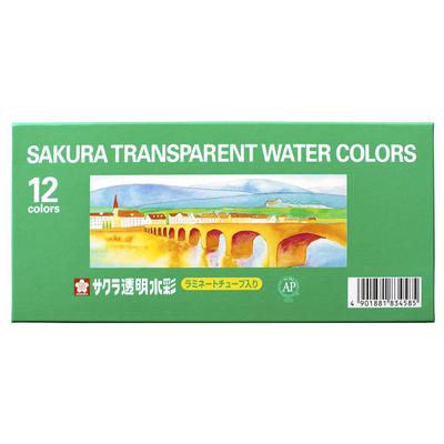 Sakura Crepas Paint Transparent Watercolor 12 Color Set OW12