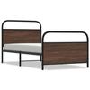 VidaXL Cadre de lit sans matelas 90x200cm chêne marron bois ingénierie, meuble de chambre à coucher, lit simple, sommier, 4100318