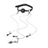 Adjustable Breast Clip Stimulator Mouth Gag Nipple Clamp Clitoris Clip Anal Butt Plug With Chain Clip Sex Toy