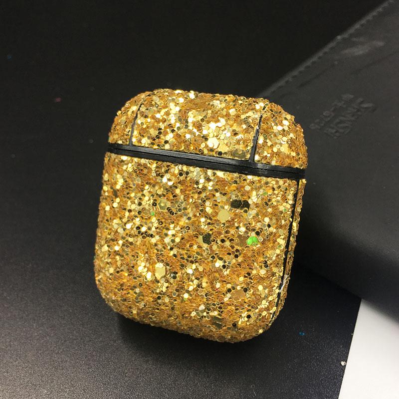 Etui ochronne na słuchawki Bling Bling do Airpods 1 2 Bluetooth Ochraniacz na słuchawki PC Pokrowiec na Airpods