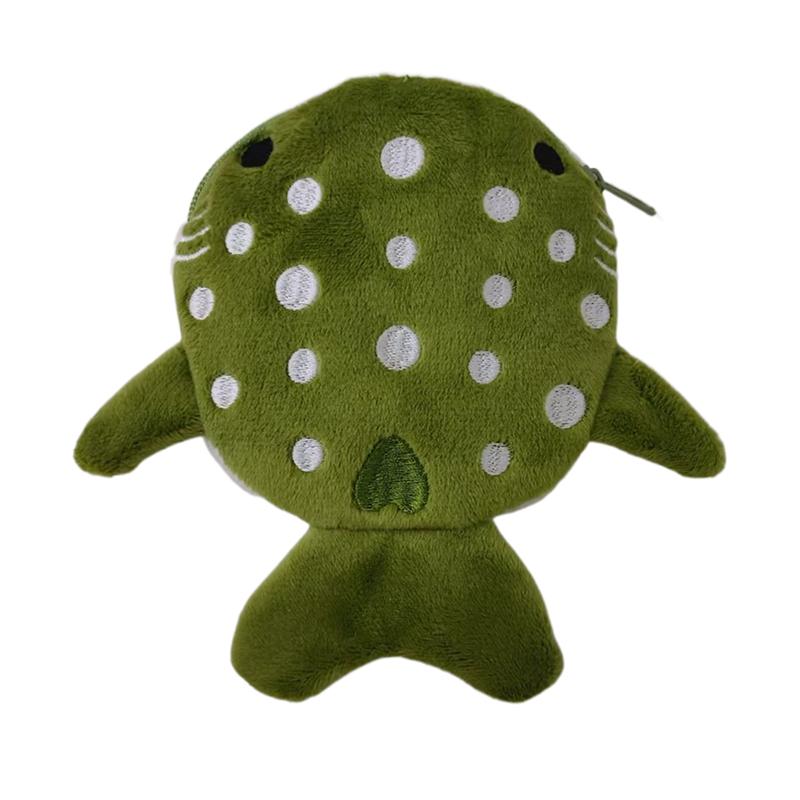 New Cartoon Plush Shark Coin Purse Zero Wallet Plush Animal Wallet For Kids Zipper Coin Bag Cute Pendant Data Cable Bag Gift
