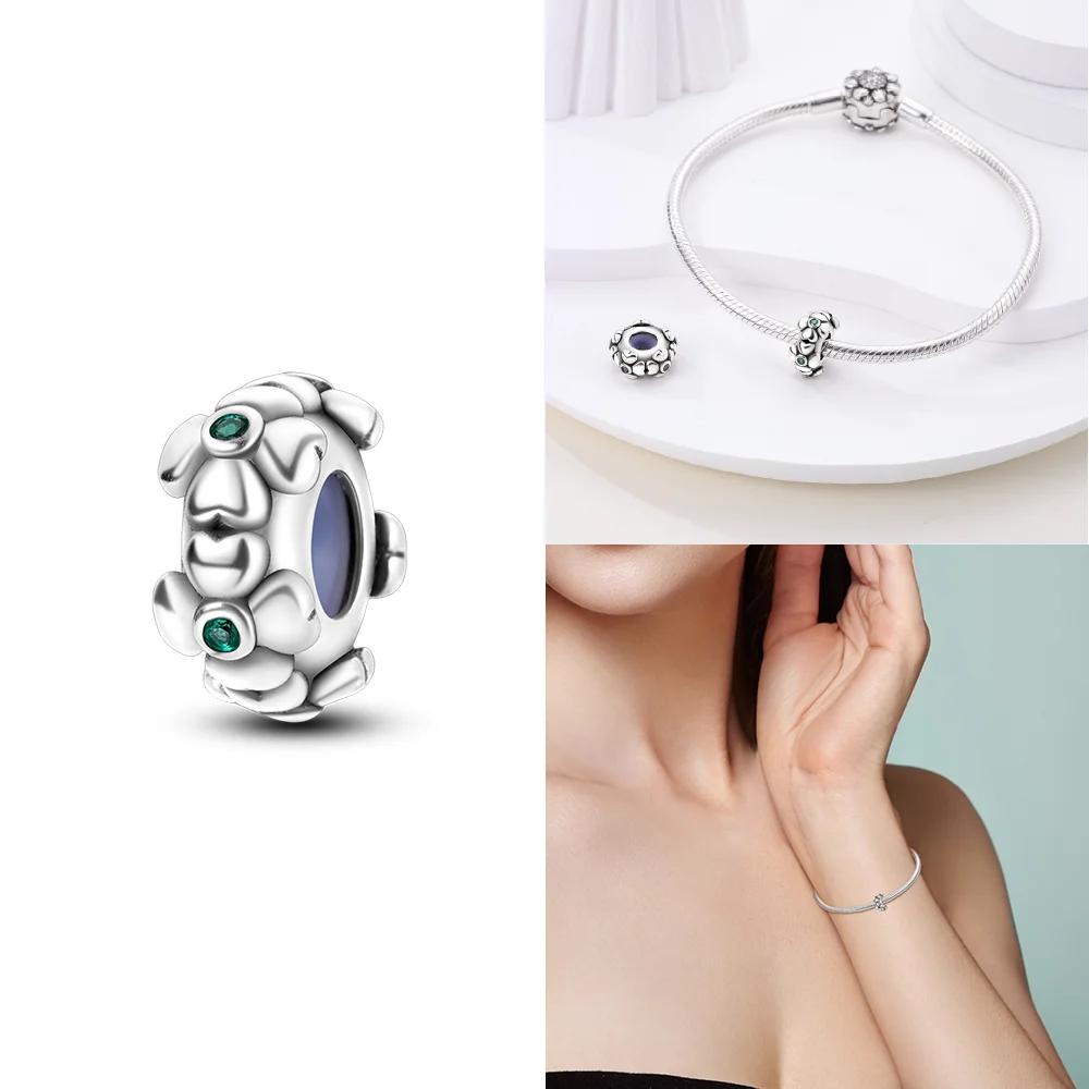 Copper Original Zircon Star Moon Heart Butterfly Pet Cat Paws Charms Beads Fit Bracelet Jewelry Women Diy Anniversary Gift