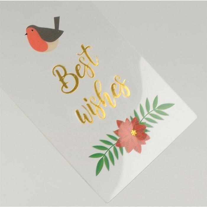 Étiquettes cadeaux - ARTEMIO - Joyeux Noël - transparentes - lot de 8 - 4,5 x 7,5 cm