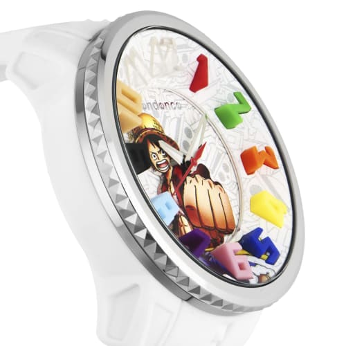 Tendence One Piece Collaboration Luffy Model Watch, White Dial, Stainless Steel/Nylon, Mineral Glass, Quartz Movement, 51mm, Men's Watch TY430405