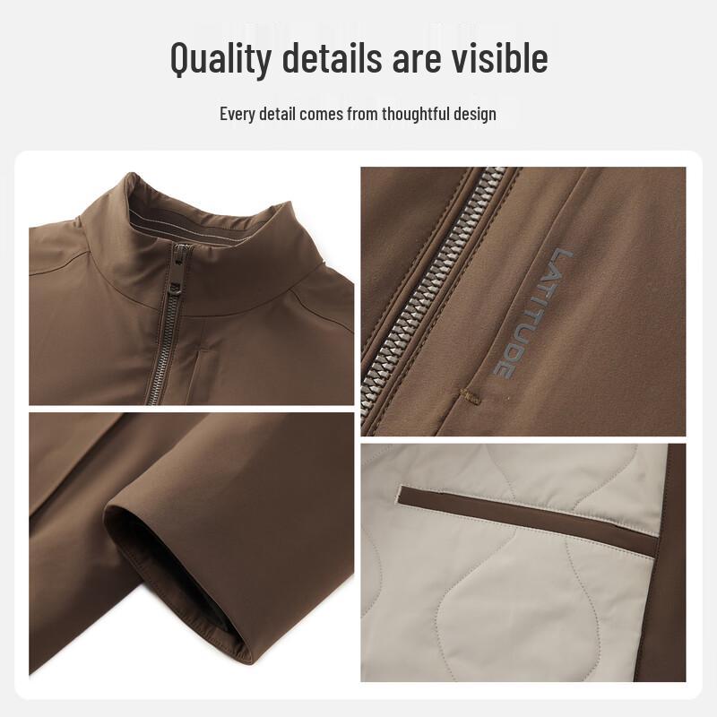 MONTAGUT Men's Business Casual Wool Padded Jacket