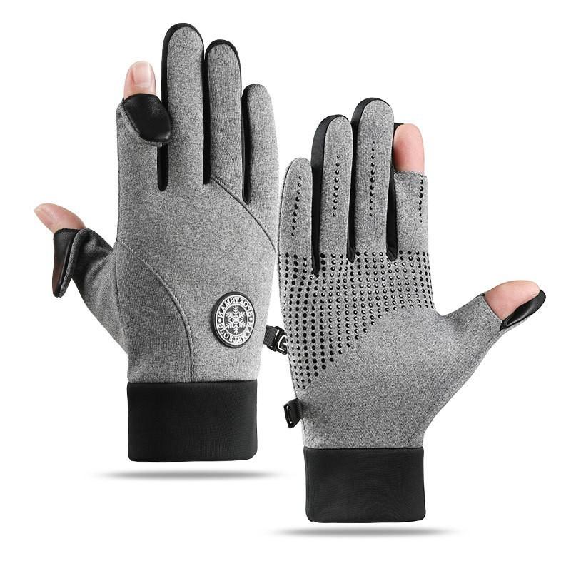 Warm Gloves for Men and Women Outdoor Cycling Water-splashing Fitness Full Finger Sports Windproof Anti Slip Anti Slip Plus Velvet Gloves