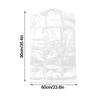 10Pcs Transparent Clothing Dust Bag PE Clothing Cover Durable Visible Suit Cover  Household
