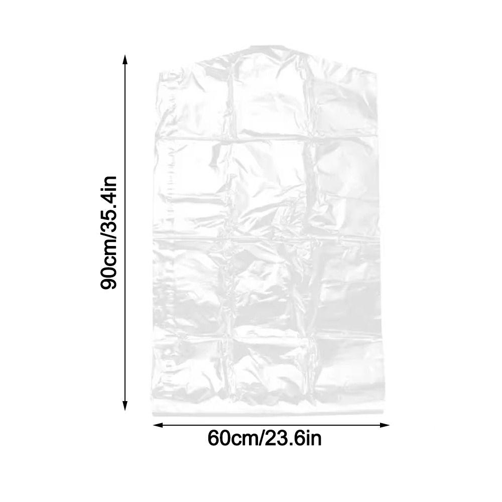 10Pcs Transparent Clothing Dust Bag PE Clothing Cover Durable Visible Suit Cover  Household