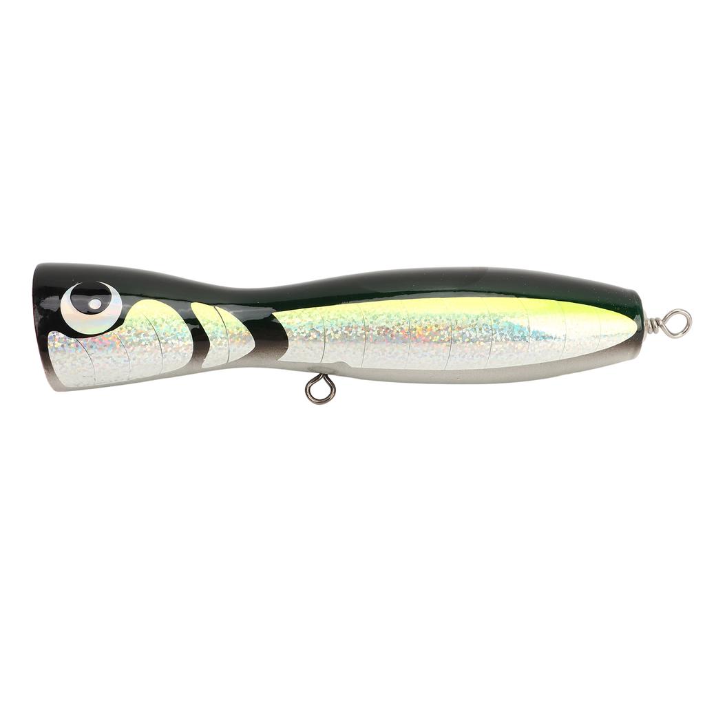 Fishing Lure Top Water Hard Bait Linden Reflective Sea Fishing Artificial Bait for Perch Tuna Giant Trevally Trout Green