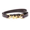 Womens Genuine Leather Belt With Geometric Buckle For Outdoor Casual Wear