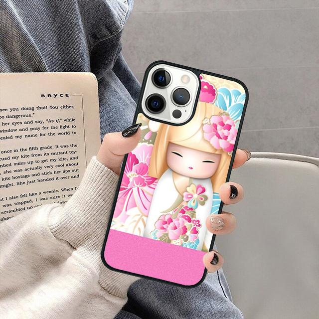 Japanese Keiko Kokeshi Doll Phone Case Cover for iPhone 17 Air 16 16e 15 13 14 11 12 Pro Max Plus coque fundas Shell