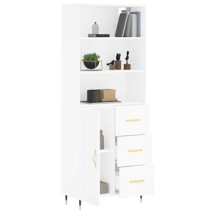 VidaXL Highboard White 69.5x34x180 Cm Engineered Wood 3189997