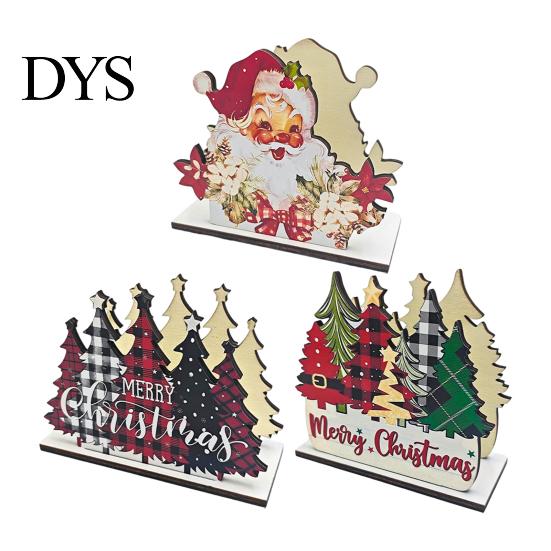 Christmas Party Table Decor Napkin Holder, Wooden Tissue Dispenser, Cute Santa Claus Xmas Standard Size Holder Tree Freestanding Cocktail for