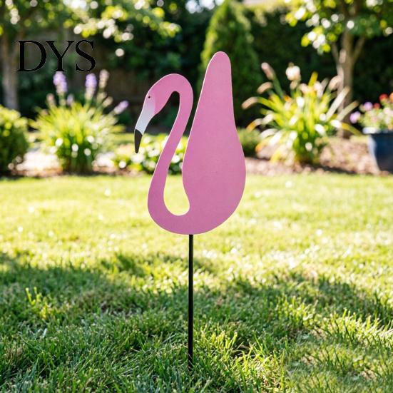 Outdoor Garden Centerpiece Flamingos Yard Decorations, Plastic Flamingo Lawn Statue with Metal Stakes, Weather Vibrant Decor Resistant Ornaments & for