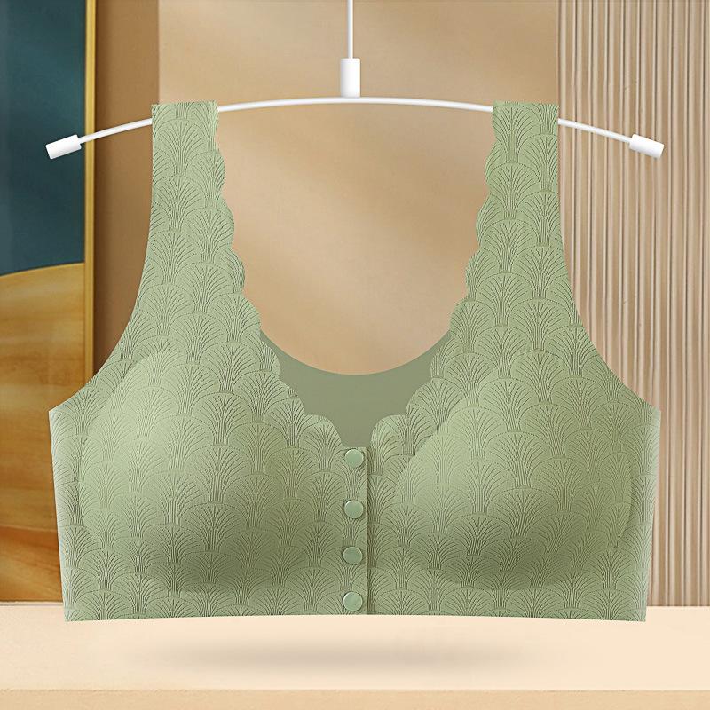 Mom underwear women's bra in the elderly without steel rim vest bra large size sports summer thin