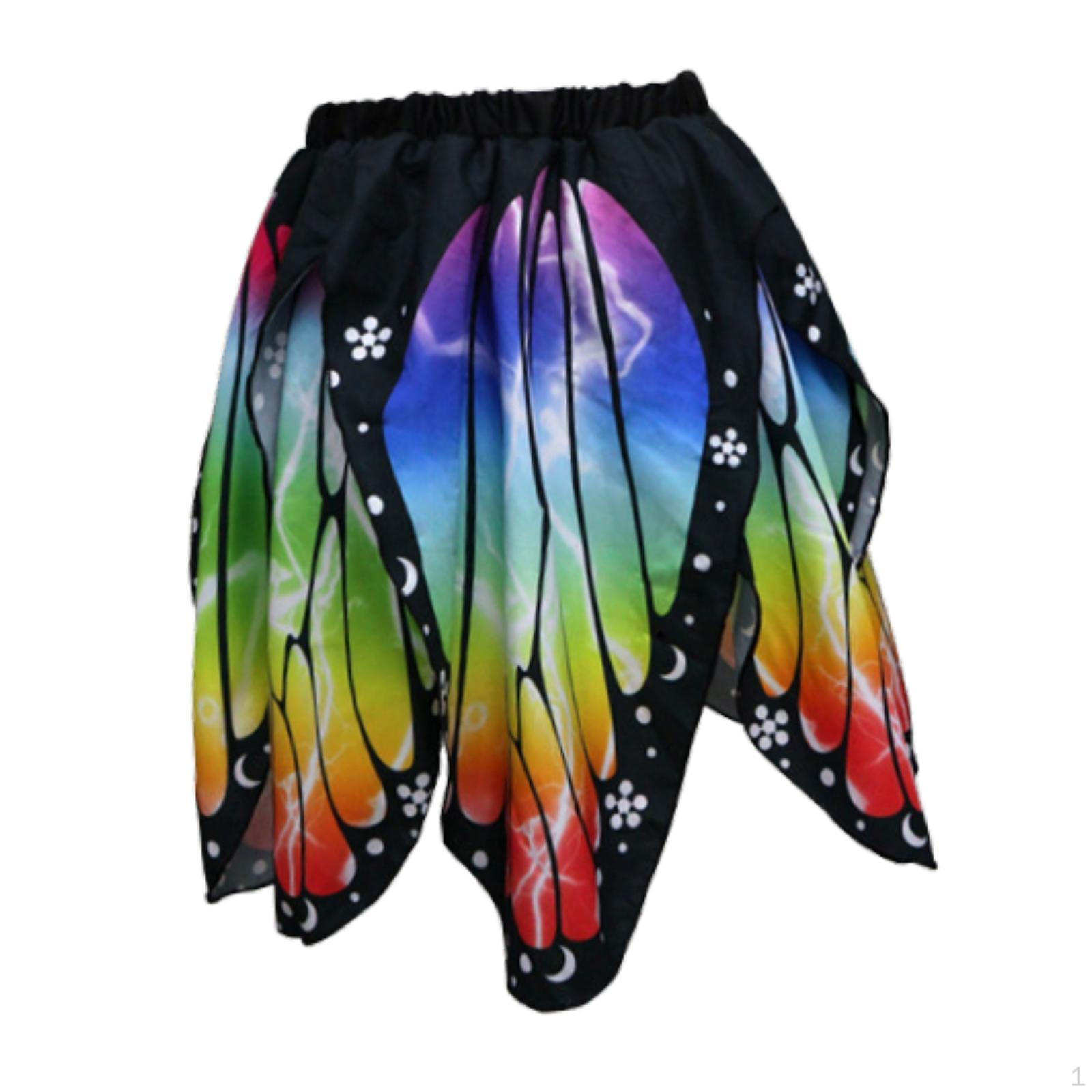 

Butterfly Costume Skirt for Children, Clothing with Elastic Waist, Outfit, Cosplay Accessories, Multicolor