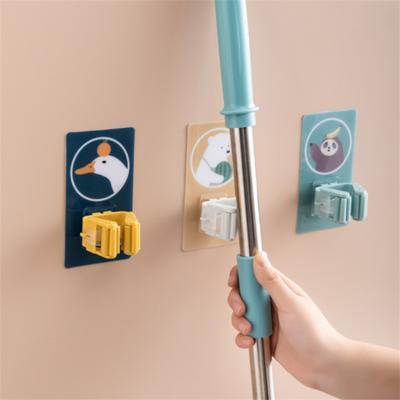 Bathroom Broom Mop Holder Shelf Storage Holders Racks Paste Hooks Kitchen Tools