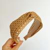 Chic Bohemian Style Raffia Knot Headband for Women's Beach Travel Hairbands Eco-Friendly Straw Accessory for Summer Outfits
