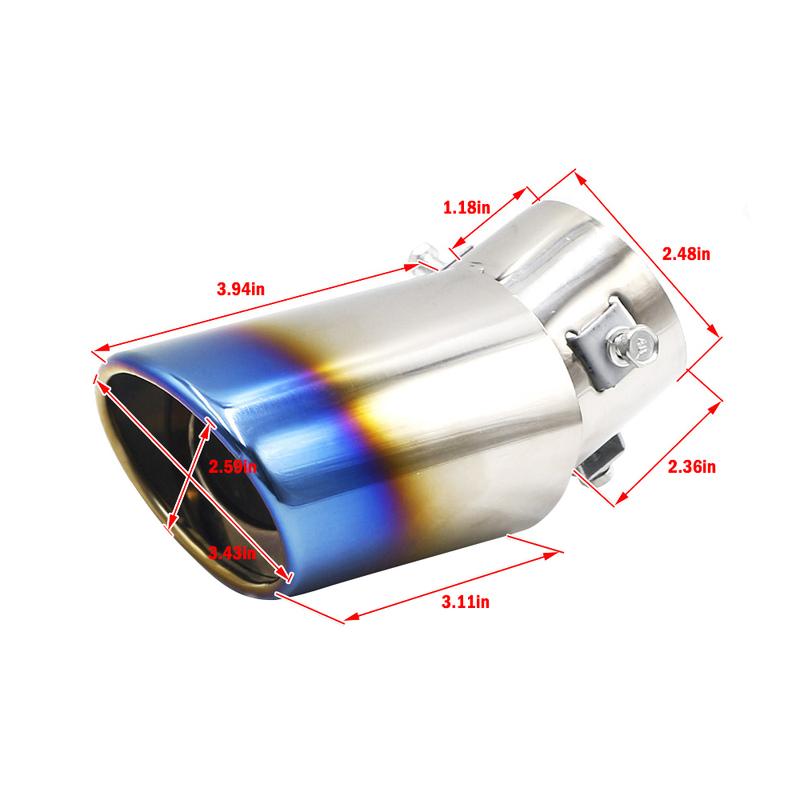 Car Exhaust Muffler Tip Round Stainless Steel Pipe for Honda Accord Urban Element Step REMIX CRV Brio 3R-C
