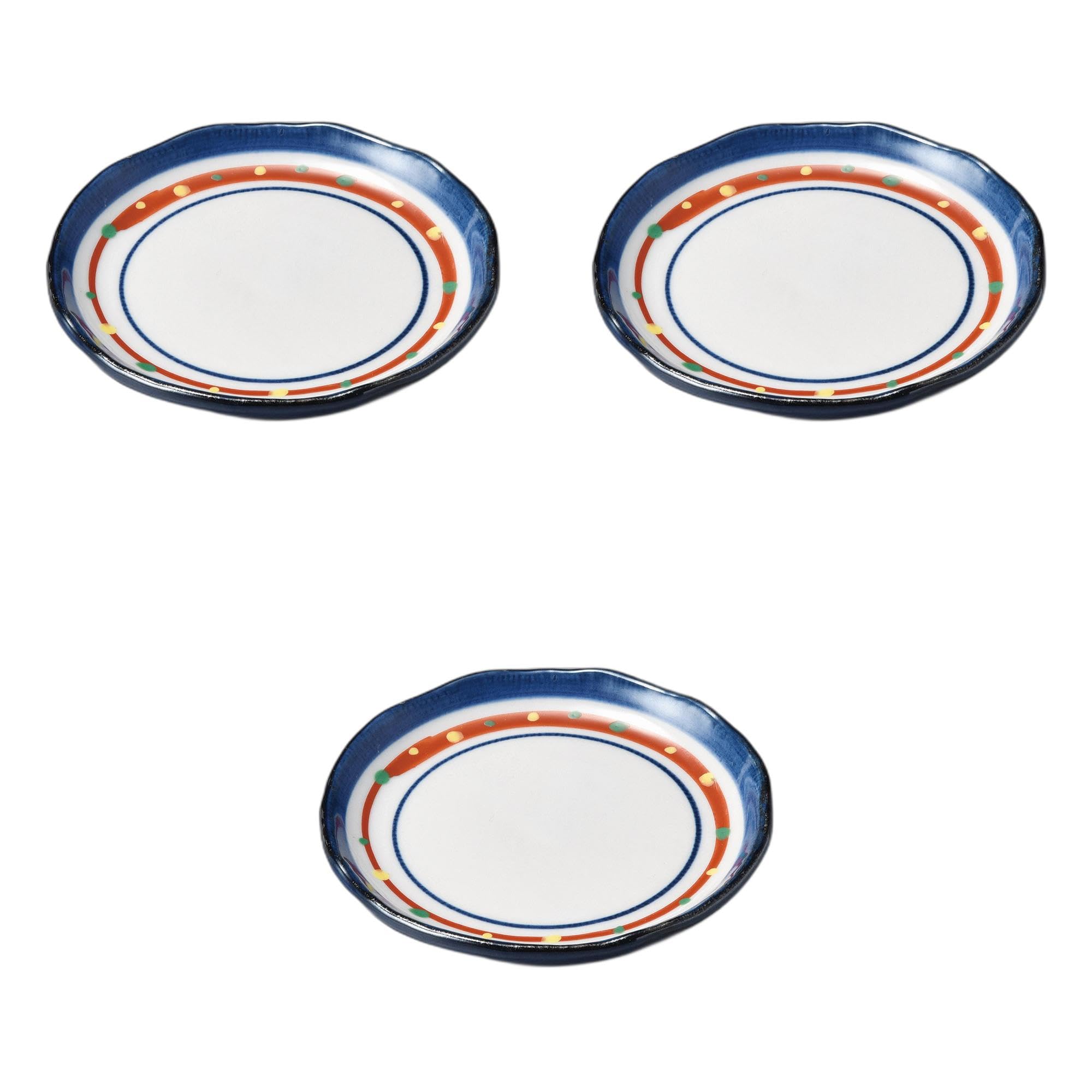 

Setomonohonpo (Setomonohonpo) Set of 3 Aratama 3.0 Round Plates [9.5 x 1.7cm] | Small Ceramic Plates