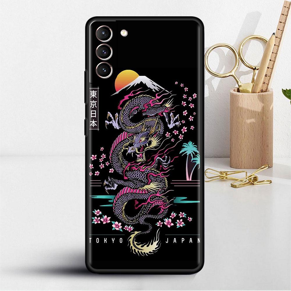 Case For Samsung Galaxy S22 S20 Ultra S21 FE S10 S9 Plus Note 20 10 Lite 9 Soft Phone Cover Shell Dragon Animal