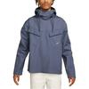 Nike Felpa Sportiva Casual Tessuta con Logo da Uomo Top Blu Finn DX0718-491