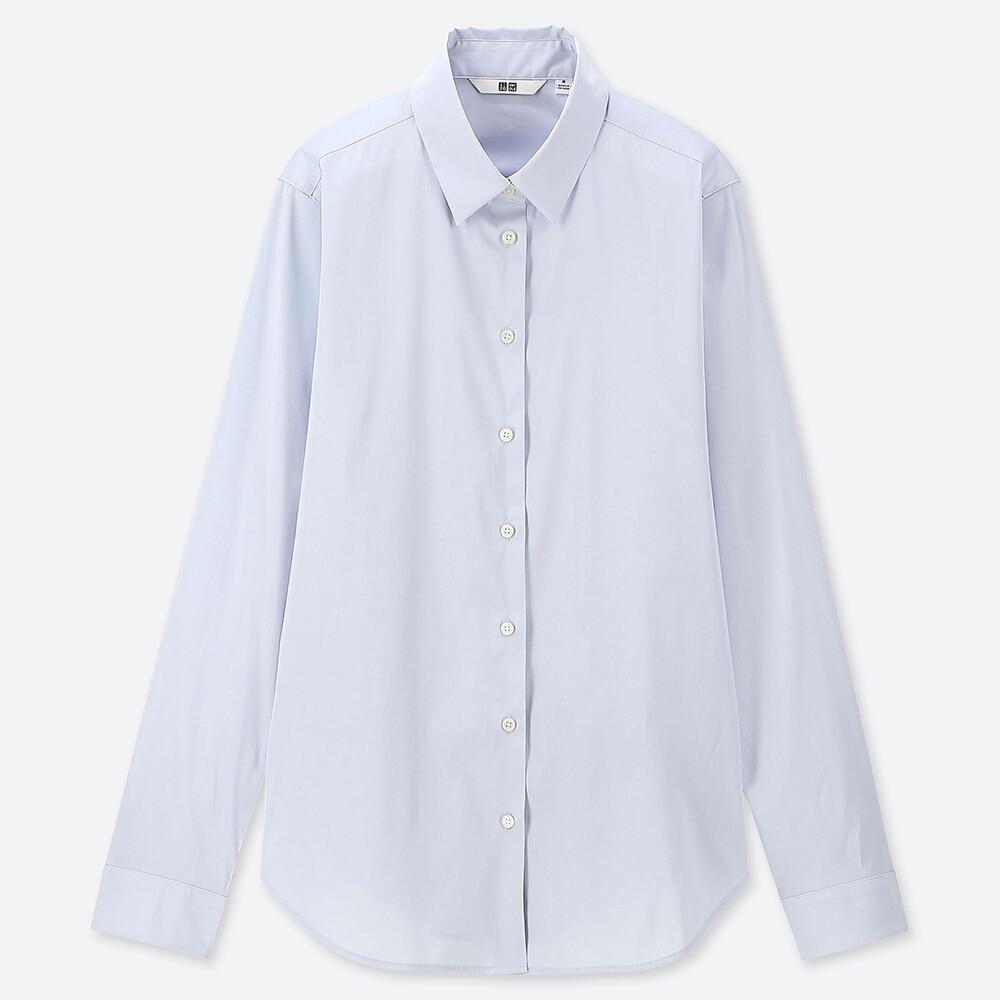 

UNIQLO JAPAN Рубашка из эластичного хлопка Supima с длинными рукавами