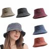 Solid Color Bucket Hat Wide Edge Sun Hat Vintage Fisherman Hat  Beach Activities
