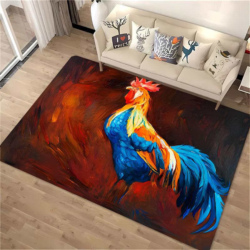 

Забавный галльский петух 3D HD печать ковер для гостиной мультяшный детская спальня диван придверный коврик мат напольный тапете нескользящий декор коврик 40x60cm (16x24in)