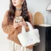 Casual Soft Plush Women's Handbags Tote Purse Simple Furry Ladies Bucket Crossbody Bags Faux Lamb Wool Female Shoulder Bag