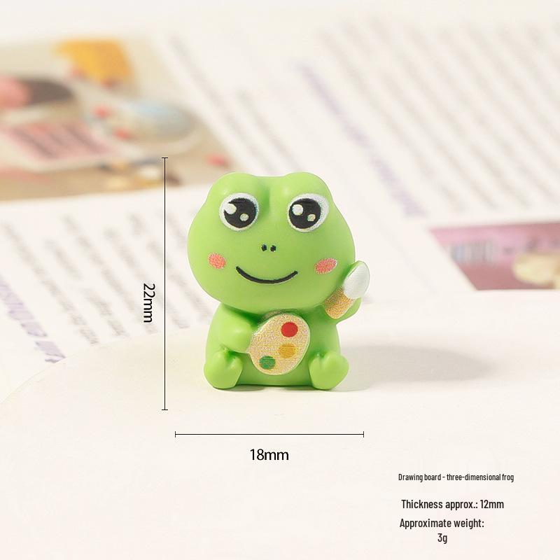 3D Harz Cartoon Frosch Ornament: Süße & Lustige Figur für Auto- oder Bürodekoration