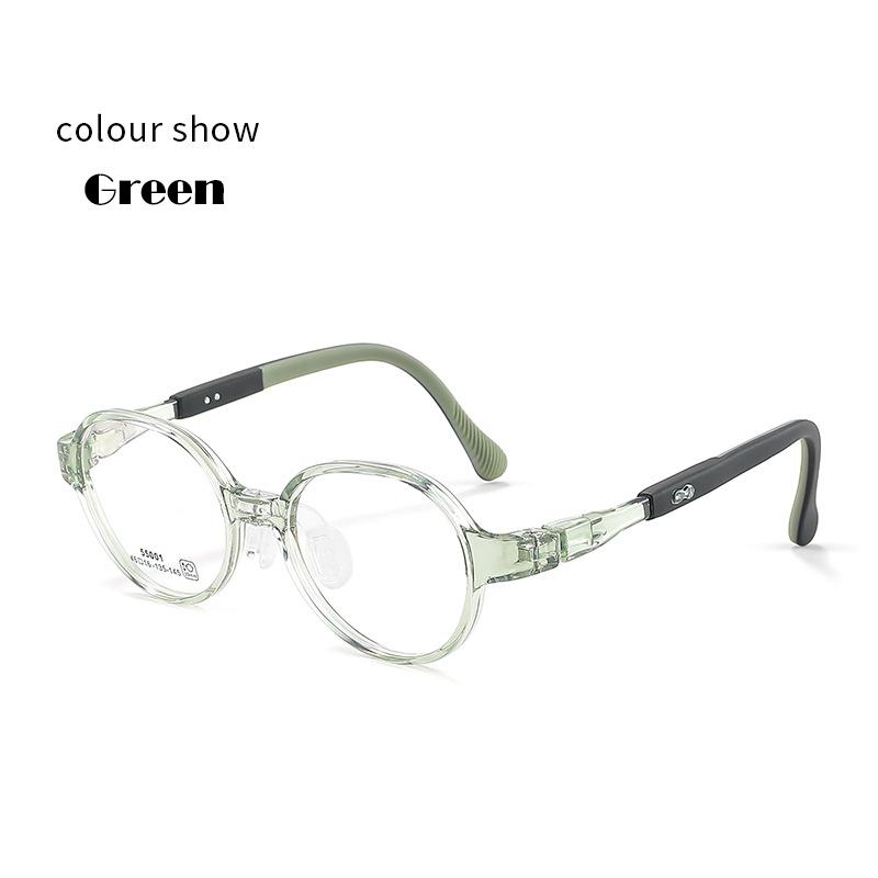 

Fashion Round Soft Silicone Children Small Frame Prescription Glasses Anti Blue Light Girl Boy Myopia Astigmatism Custom Eyewear зелений