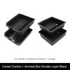 For Tesla Model Y Juniper Model 3 Highland Center Control Armrest Box Organizer Double Layer Box ABS+TPE Layered Storage Box