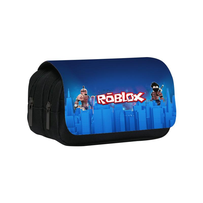 Roblox Cartoon Pen Pouch With Double Layer Design And Nylon Material For Kids