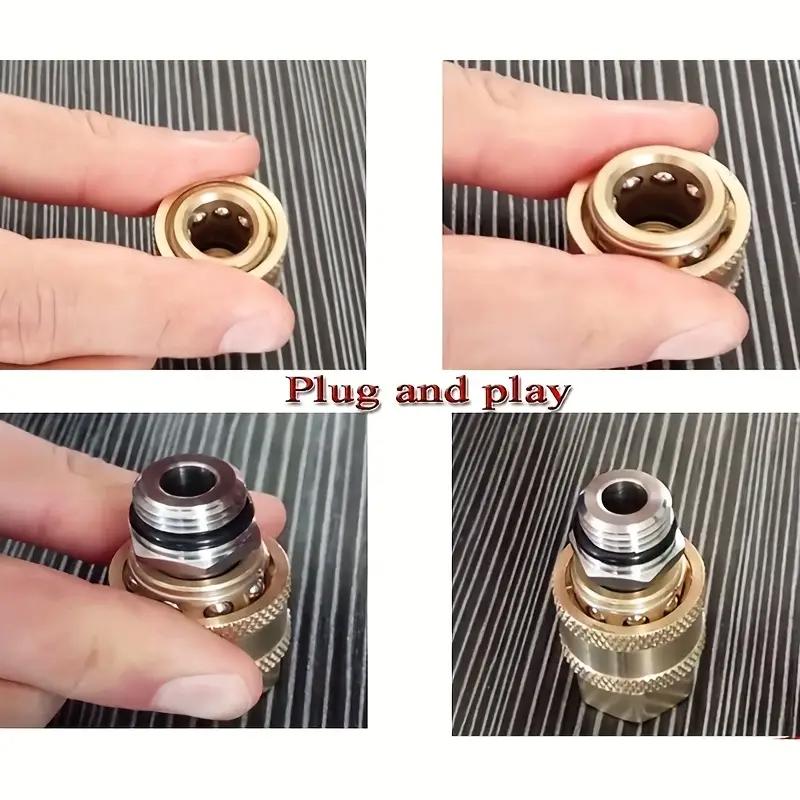High Pressure Water Gun Quick Plug Live Connection 1/4 Fast Connector M14*1.5 High Pressure Spray Head Foam Pot Accessories