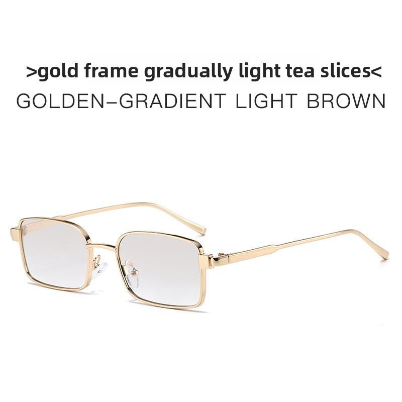 Metal Square Sunglasses For Men And Women Uv400 With Tinted Lenses For Casual Fashion