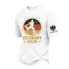 Men's Casual Printed Round Neck Short Sleeve T-Shirt - Lightweight Breathable